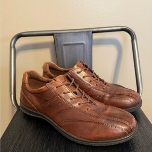 ECCO Women’s Brown Leather Leather Lace-Up Comfort Shoes – Size 39 / 8–8.5